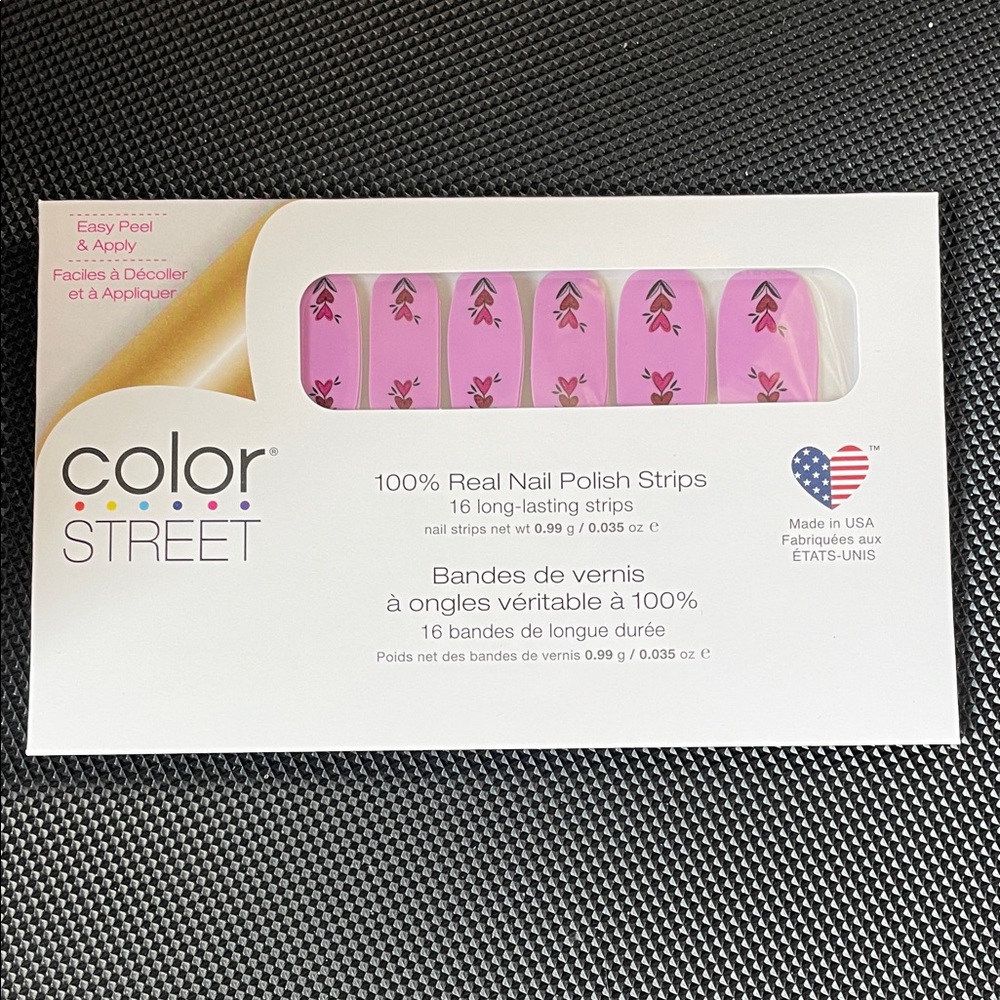 Color Street Pink and Black Nail Polish Strips